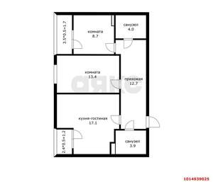 2-к квартира, вторичка, 70м2, 7/7 этаж
