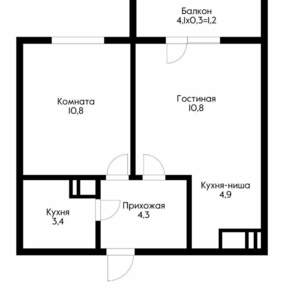 1-к квартира, вторичка, 38м2, 2/16 этаж