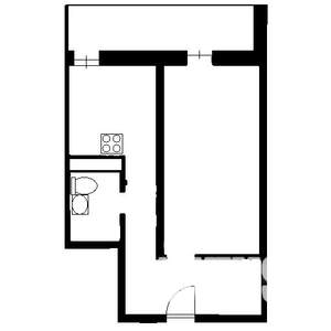 1-к квартира, вторичка, 40м2, 6/18 этаж