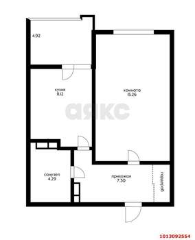 1-к квартира, вторичка, 40м2, 8/16 этаж