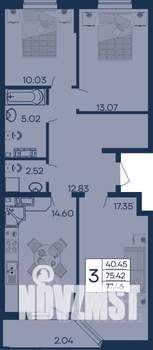 3-к квартира, вторичка, 77м2, 5/18 этаж
