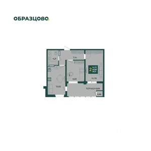 2-к квартира, вторичка, 56м2, 13/18 этаж