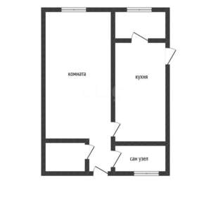 1-к квартира, вторичка, 39м2, 2/6 этаж