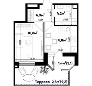 1-к квартира, вторичка, 32м2, 1/9 этаж