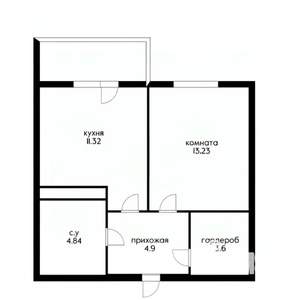 1-к квартира, вторичка, 38м2, 11/24 этаж