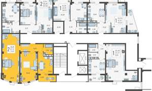 2-к квартира, вторичка, 71м2, 6/21 этаж