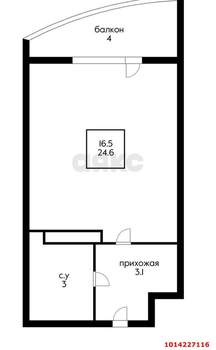 Студия квартира, вторичка, 25м2, 9/24 этаж