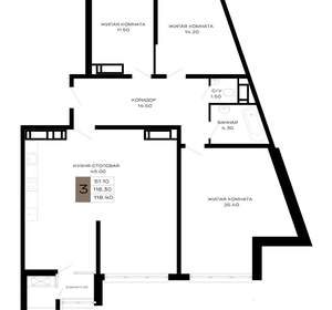 3-к квартира, вторичка, 119м2, 19/21 этаж