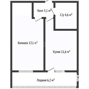 1-к квартира, вторичка, 36м2, 8/14 этаж