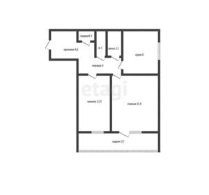 2-к квартира, вторичка, 50м2, 9/12 этаж