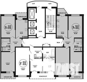 2-к квартира, вторичка, 57м2, 24/24 этаж