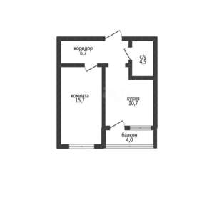 1-к квартира, вторичка, 38м2, 17/22 этаж