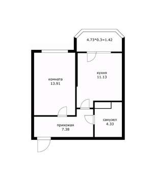 1-к квартира, вторичка, 37м2, 12/19 этаж