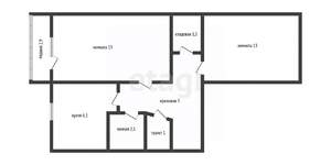 2-к квартира, вторичка, 47м2, 5/5 этаж