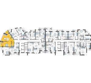2-к квартира, строящийся дом, 67м2, 12/16 этаж