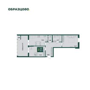 2-к квартира, вторичка, 66м2, 9/18 этаж