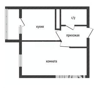 1-к квартира, вторичка, 34м2, 1/5 этаж