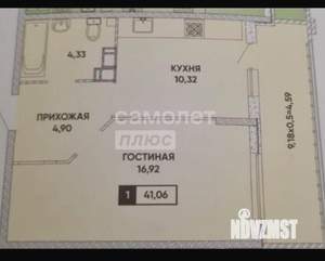 1-к квартира, вторичка, 36м2, 11/22 этаж