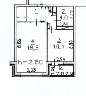 1-к квартира, вторичка, 42м2, 11/20 этаж