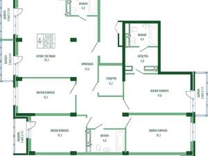 4-к квартира, вторичка, 150м2, 3/4 этаж