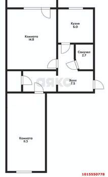 2-к квартира, вторичка, 43м2, 5/5 этаж