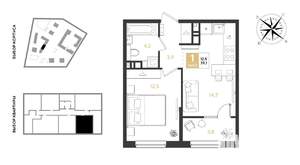 1-к квартира, вторичка, 39м2, 8/9 этаж