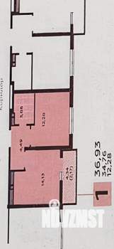 1-к квартира, вторичка, 37м2, 12/16 этаж