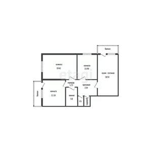 3-к квартира, вторичка, 79м2, 11/14 этаж