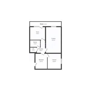 2-к квартира, вторичка, 56м2, 7/16 этаж