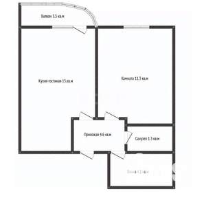 1-к квартира, вторичка, 36м2, 8/24 этаж