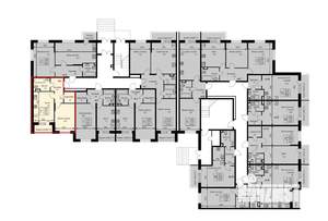 1-к квартира, строящийся дом, 43м2, 1/3 этаж