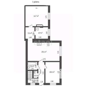 4-к квартира, вторичка, 104м2, 1/2 этаж