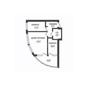 3-к квартира, вторичка, 61м2, 13/19 этаж