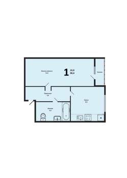 1-к квартира, вторичка, 30м2, 5/5 этаж