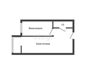 1-к квартира, вторичка, 40м2, 9/17 этаж