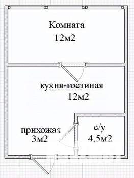 1-к квартира, вторичка, 27м2, 11/16 этаж