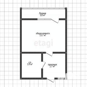 Студия квартира, вторичка, 24м2, 9/16 этаж