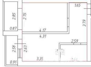 1-к квартира, вторичка, 32м2, 2/6 этаж