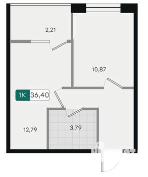 1-к квартира, вторичка, 36м2, 13/18 этаж