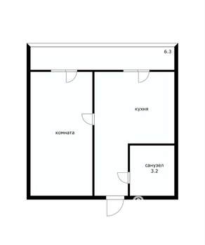 1-к квартира, вторичка, 29м2, 5/6 этаж
