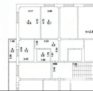 2-к квартира, вторичка, 47м2, 3/6 этаж