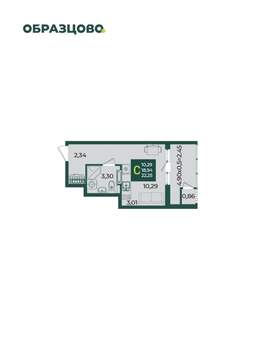 Студия квартира, вторичка, 22м2, 15/18 этаж