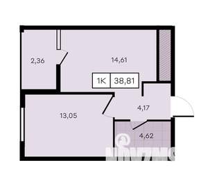 1-к квартира, вторичка, 39м2, 5/8 этаж