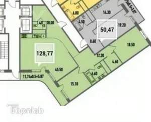 3-к квартира, вторичка, 128м2, 23/25 этаж