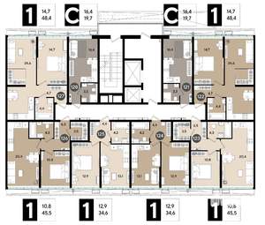 1-к квартира, вторичка, 35м2, 2/16 этаж