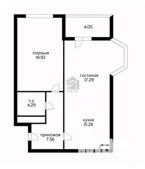 2-к квартира, вторичка, 64м2, 7/23 этаж