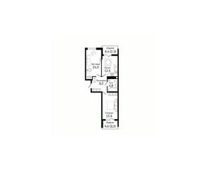 2-к квартира, вторичка, 63м2, 21/23 этаж