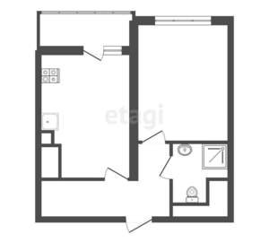 1-к квартира, вторичка, 40м2, 19/21 этаж