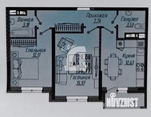 2-к квартира, вторичка, 58м2, 5/9 этаж