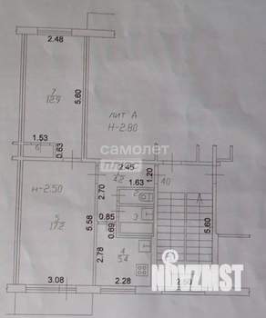 2-к квартира, вторичка, 44м2, 4/5 этаж